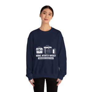 Fishing Crewneck Sweatshirt - "Worms, Weights & Whiskey" Weekend Essentials thumbnail 25