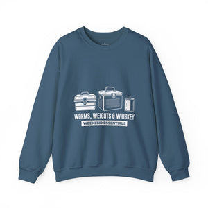 Fishing Crewneck Sweatshirt - "Worms, Weights & Whiskey" Weekend Essentials thumbnail 5