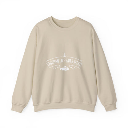 Bait & Tackle Crewneck Sweatshirt — "Vaughan Live Bait & Tackle" Fishing Pullover
