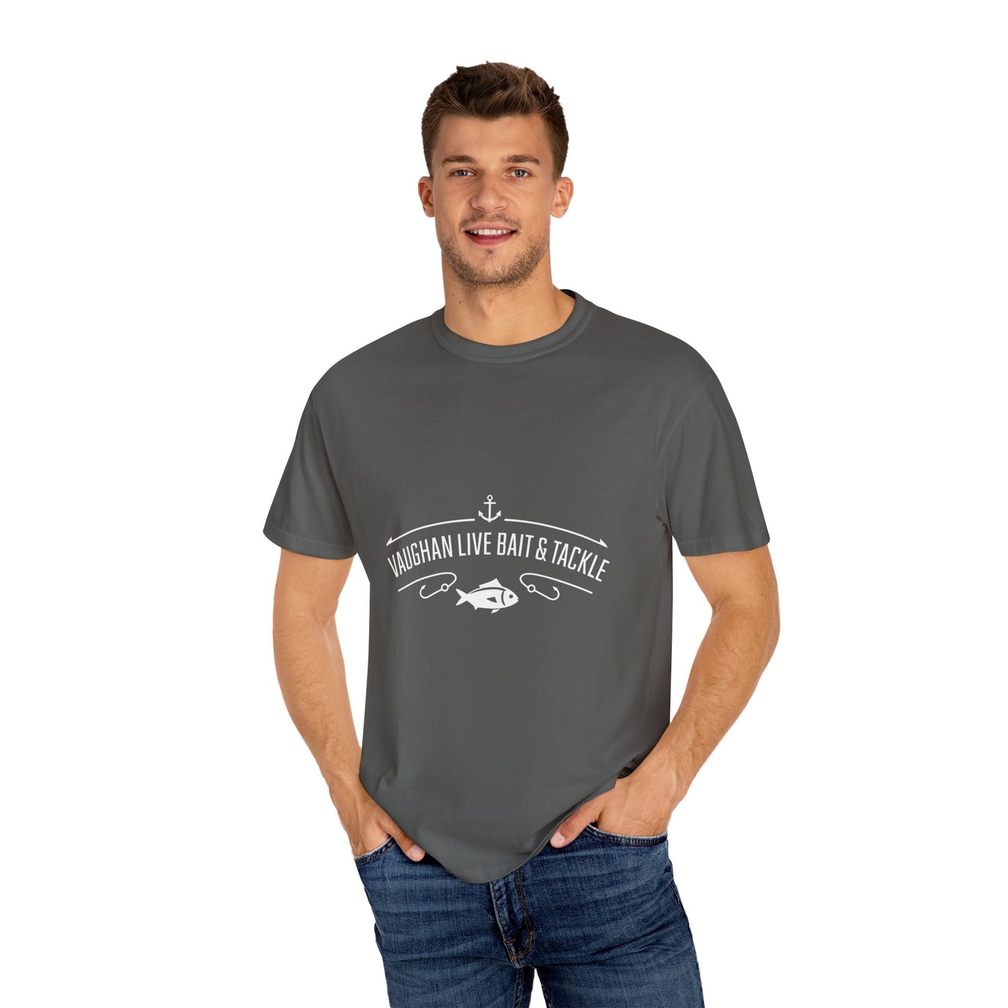 Vaughan Live Bait & Tackle Tee — Vintage Fishing T-Shirt
