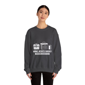 Fishing Crewneck Sweatshirt - "Worms, Weights & Whiskey" Weekend Essentials thumbnail 19