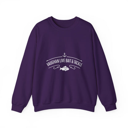 Bait & Tackle Crewneck Sweatshirt — "Vaughan Live Bait & Tackle" Fishing Pullover
