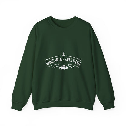 Bait & Tackle Crewneck Sweatshirt — "Vaughan Live Bait & Tackle" Fishing Pullover