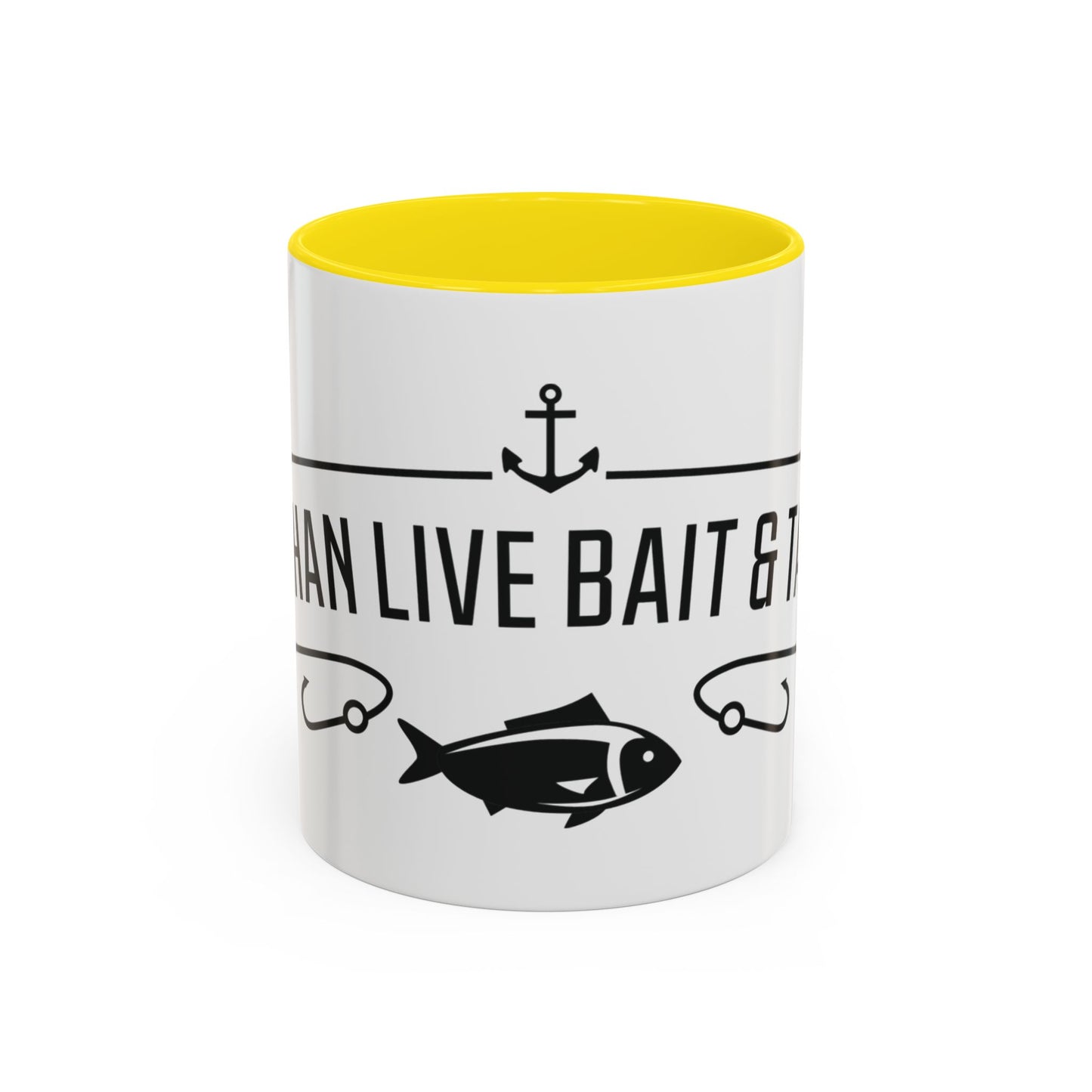 Fishing Coffee Mug — "I'd Rather Be Using Live Bait & Tackle" Accent Mug