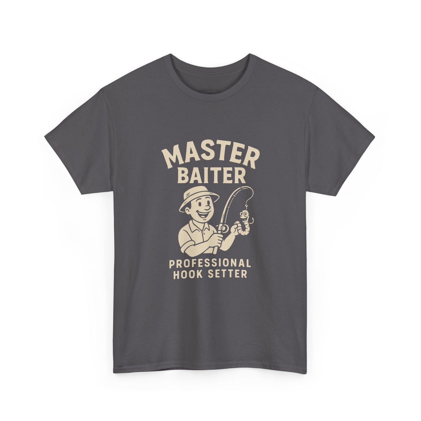 Master Baiter Fishing Tee - Unisex Heavy Cotton Shirt for Fishing Enthusiasts