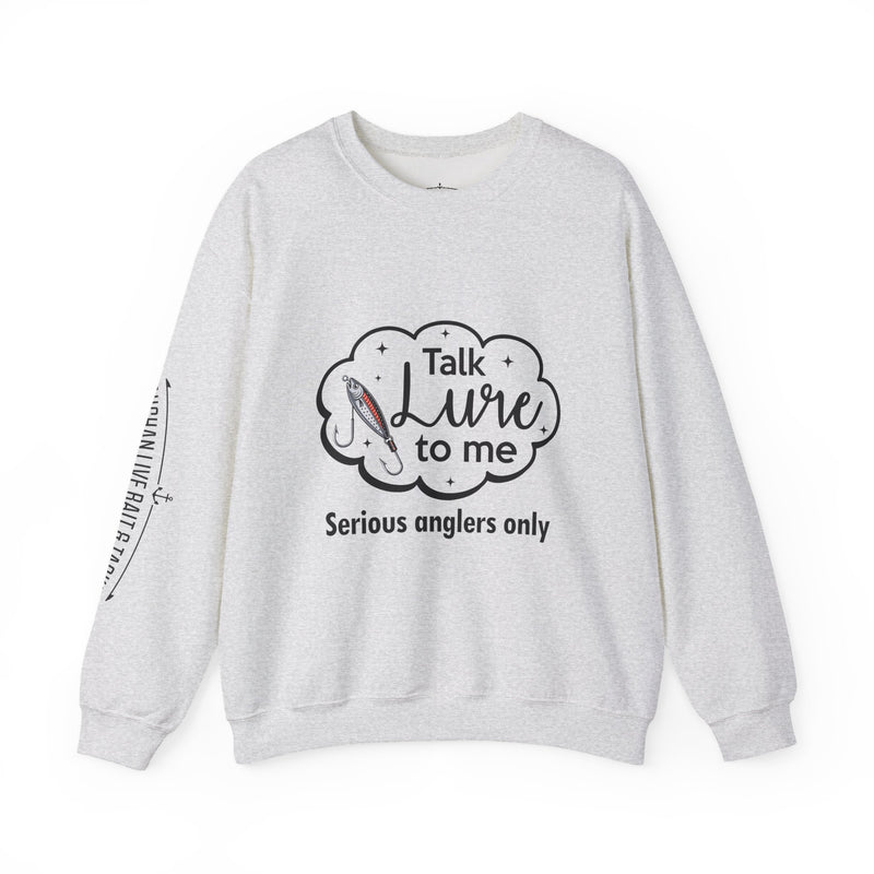 Fishing Enthusiast Crewneck Sweatshirt - "Talk Lure to Me"