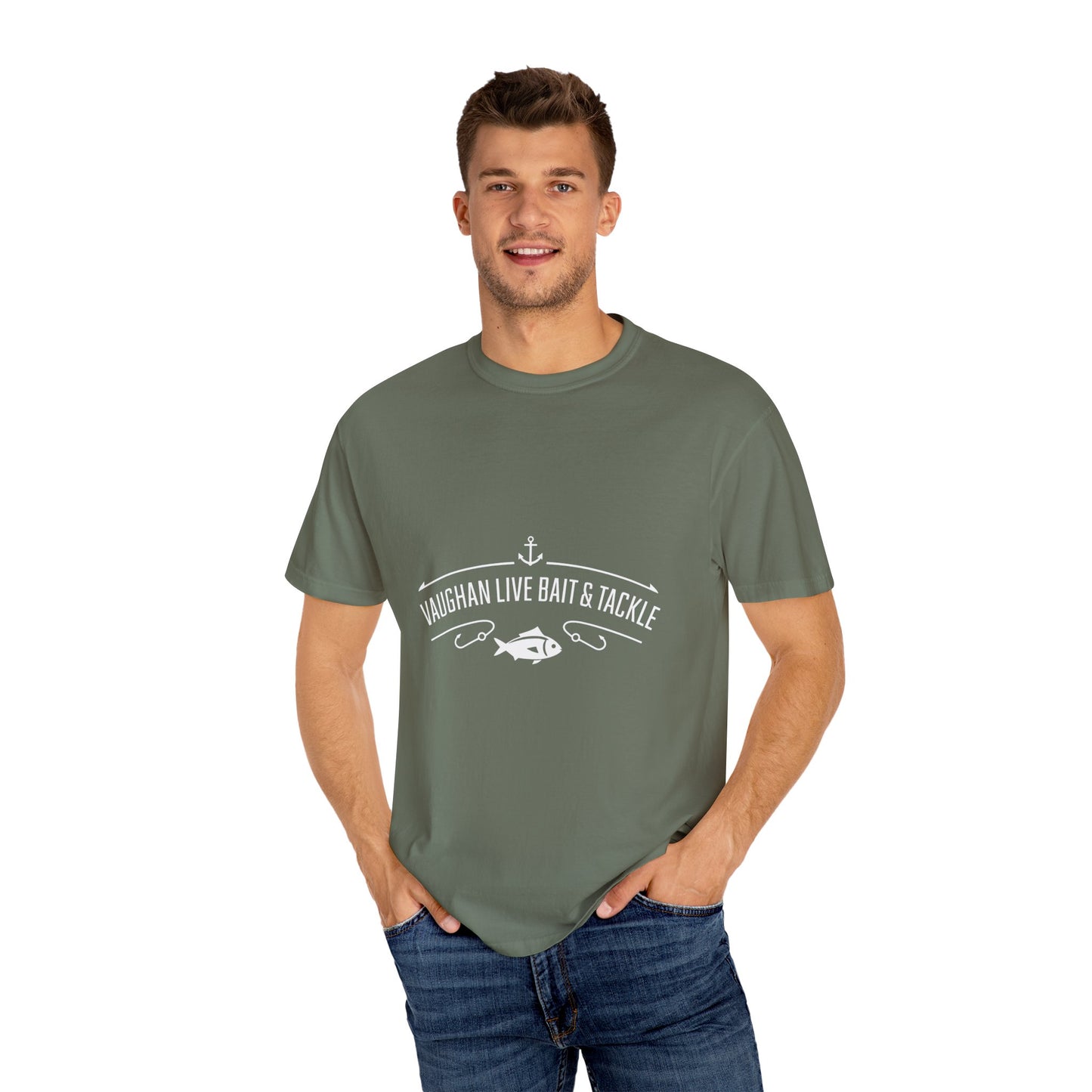 Vaughan Live Bait & Tackle Tee — Vintage Fishing T-Shirt