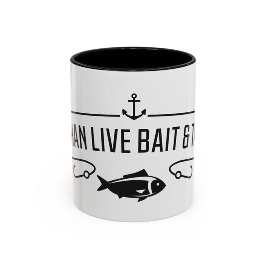 Fishing Coffee Mug — "I'd Rather Be Using Live Bait & Tackle" Accent Mug