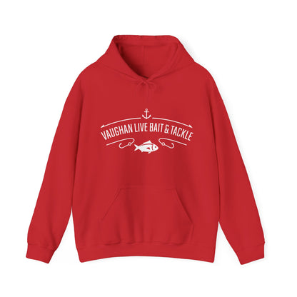 Fishing Hoodie — "Vaughan Live Bait & Tackle" Retro Angler Sweatshirt