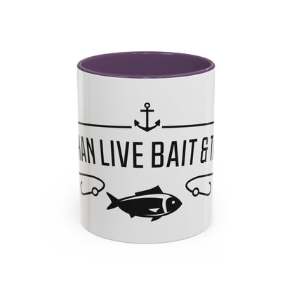 Fishing Coffee Mug — "I'd Rather Be Using Live Bait & Tackle" Accent Mug
