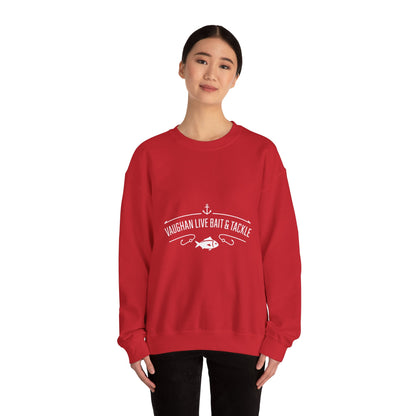 Bait & Tackle Crewneck Sweatshirt — "Vaughan Live Bait & Tackle" Fishing Pullover