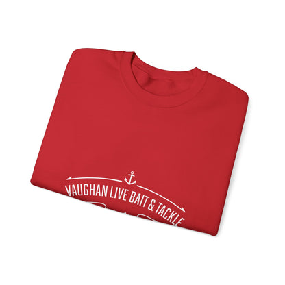 Bait & Tackle Crewneck Sweatshirt — "Vaughan Live Bait & Tackle" Fishing Pullover