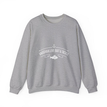 Bait & Tackle Crewneck Sweatshirt — "Vaughan Live Bait & Tackle" Fishing Pullover