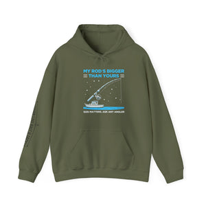 Fishing Hoodie — “My Rod’s Bigger Than Yours” Graphic Sweatshirt thumbnail 3
