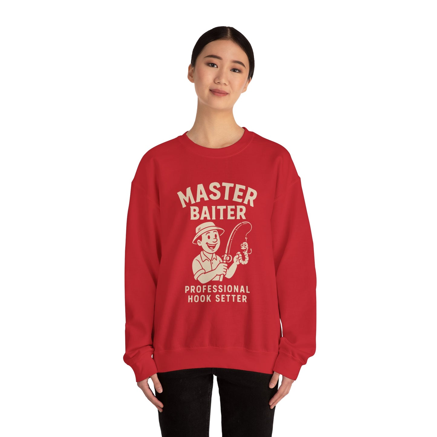 Master Baiter Crewneck Sweatshirt - Perfect Gift for Fishing Enthusiasts