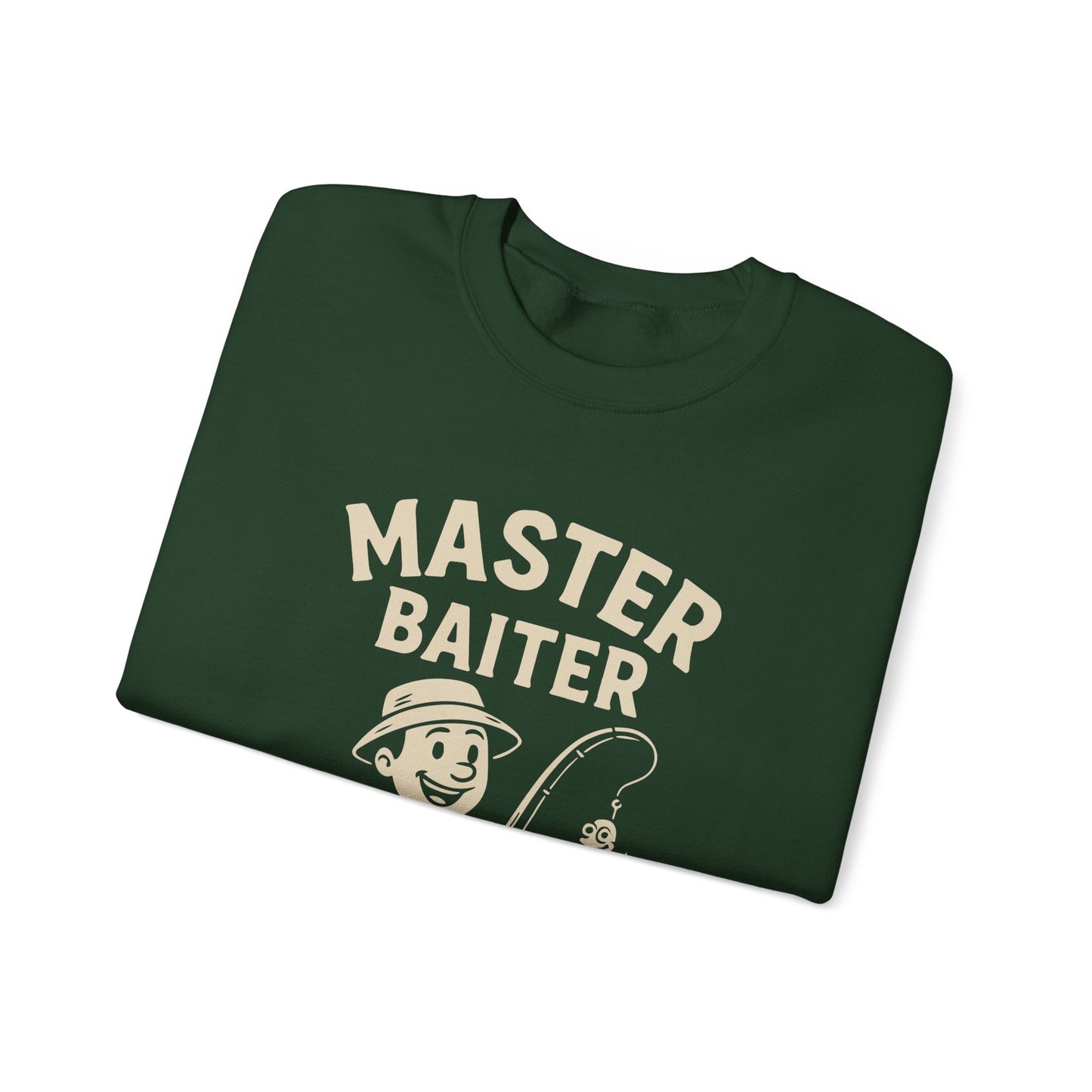 Master Baiter Crewneck Sweatshirt - Perfect Gift for Fishing Enthusiasts