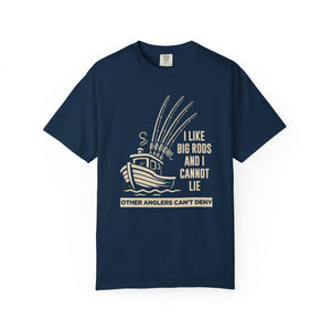 Fishing T-Shirt — "I Like Big Rods and I Cannot Lie" Graphic Tee for Anglers thumbnail 9