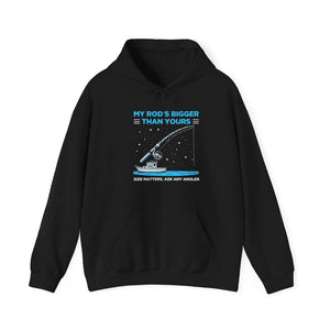 Fishing Hoodie — “My Rod’s Bigger Than Yours” Graphic Sweatshirt thumbnail 1