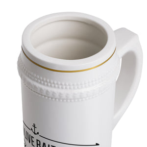 Fishing Bait & Tackle Stein Mug — Vintage Angler Beer Stein thumbnail 4