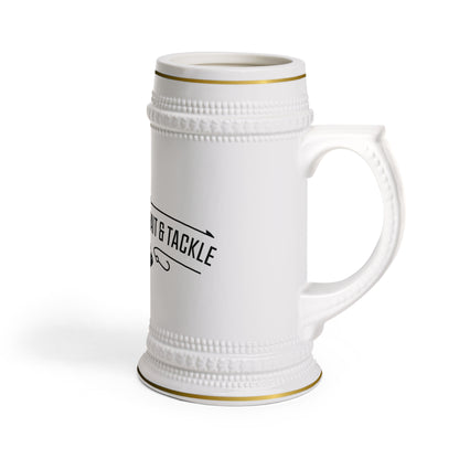 Fishing Bait & Tackle Stein Mug — Vintage Angler Beer Stein
