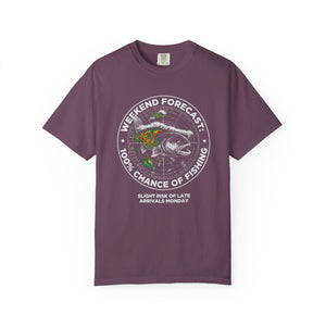 Fishing T-Shirt — "Weekend Forecast: 100% Chance of Fishing" Graphic Tee thumbnail 7