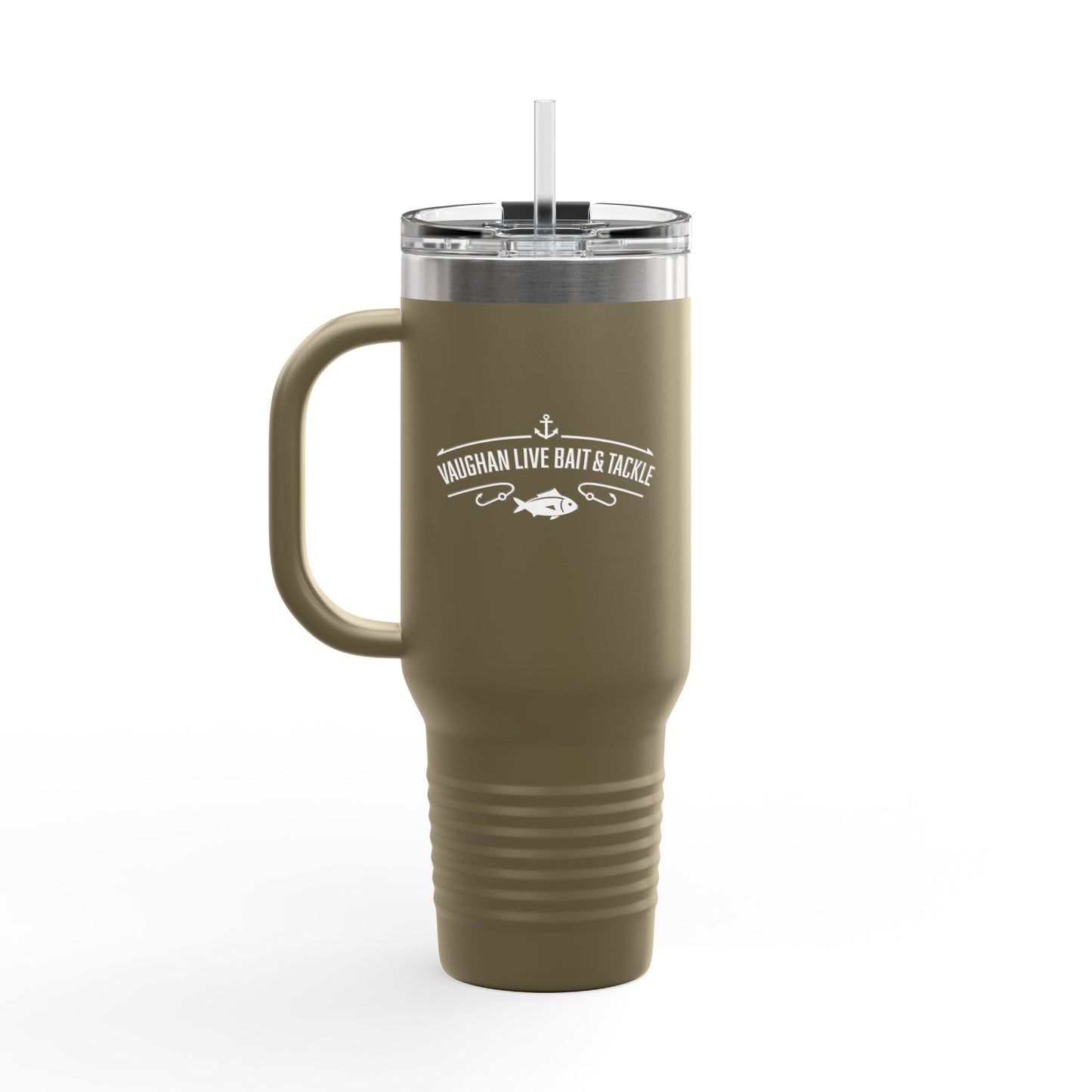 Fishing Logo 40oz Insulated Travel Mug with Handle
