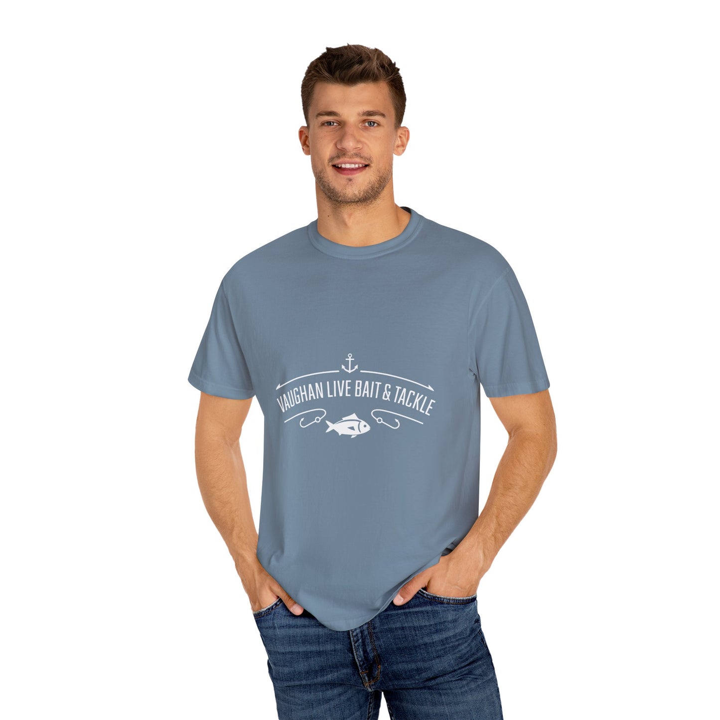 Vaughan Live Bait & Tackle Tee — Vintage Fishing T-Shirt