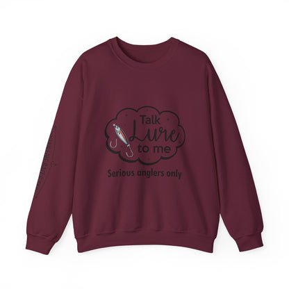 Fishing Enthusiast Crewneck Sweatshirt - "Talk Lure to Me"