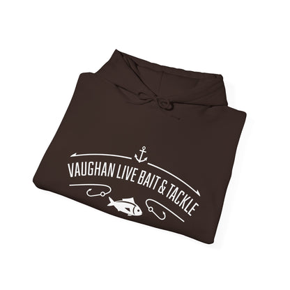 Fishing Hoodie — "Vaughan Live Bait & Tackle" Retro Angler Sweatshirt