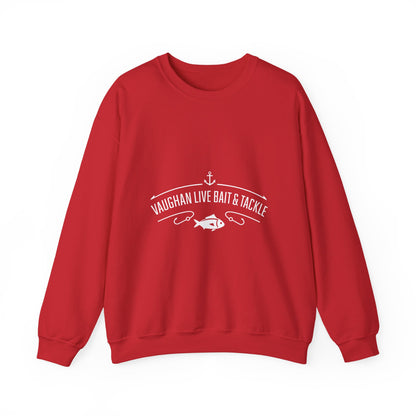 Bait & Tackle Crewneck Sweatshirt — "Vaughan Live Bait & Tackle" Fishing Pullover