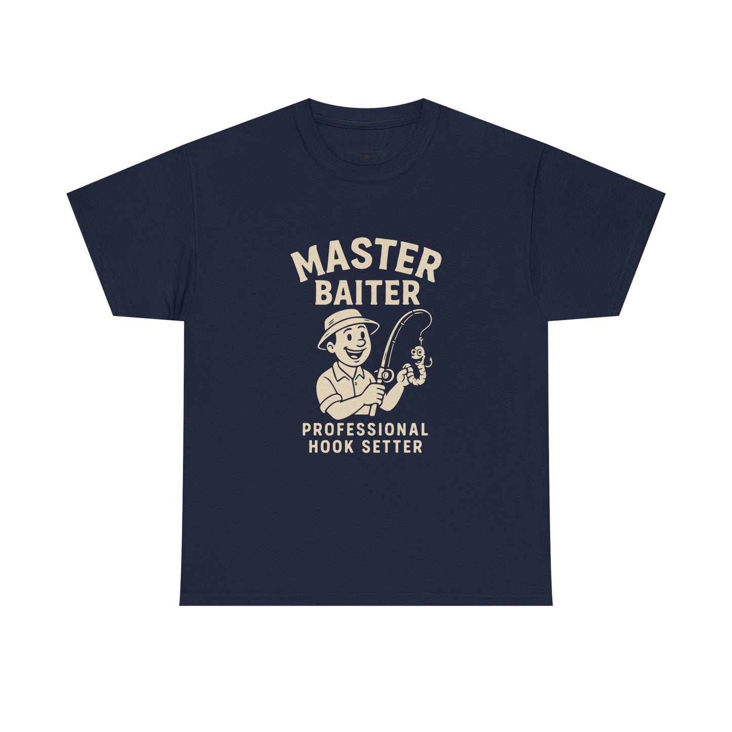 Master Baiter Fishing Tee - Unisex Heavy Cotton Shirt for Fishing Enthusiasts