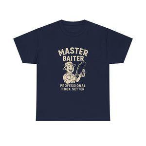 Master Baiter Fishing Tee - Unisex Heavy Cotton Shirt for Fishing Enthusiasts thumbnail 7
