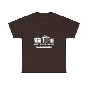 Fishing Weekend Essentials Tee - Worms, Weights & Whiskey thumbnail 2