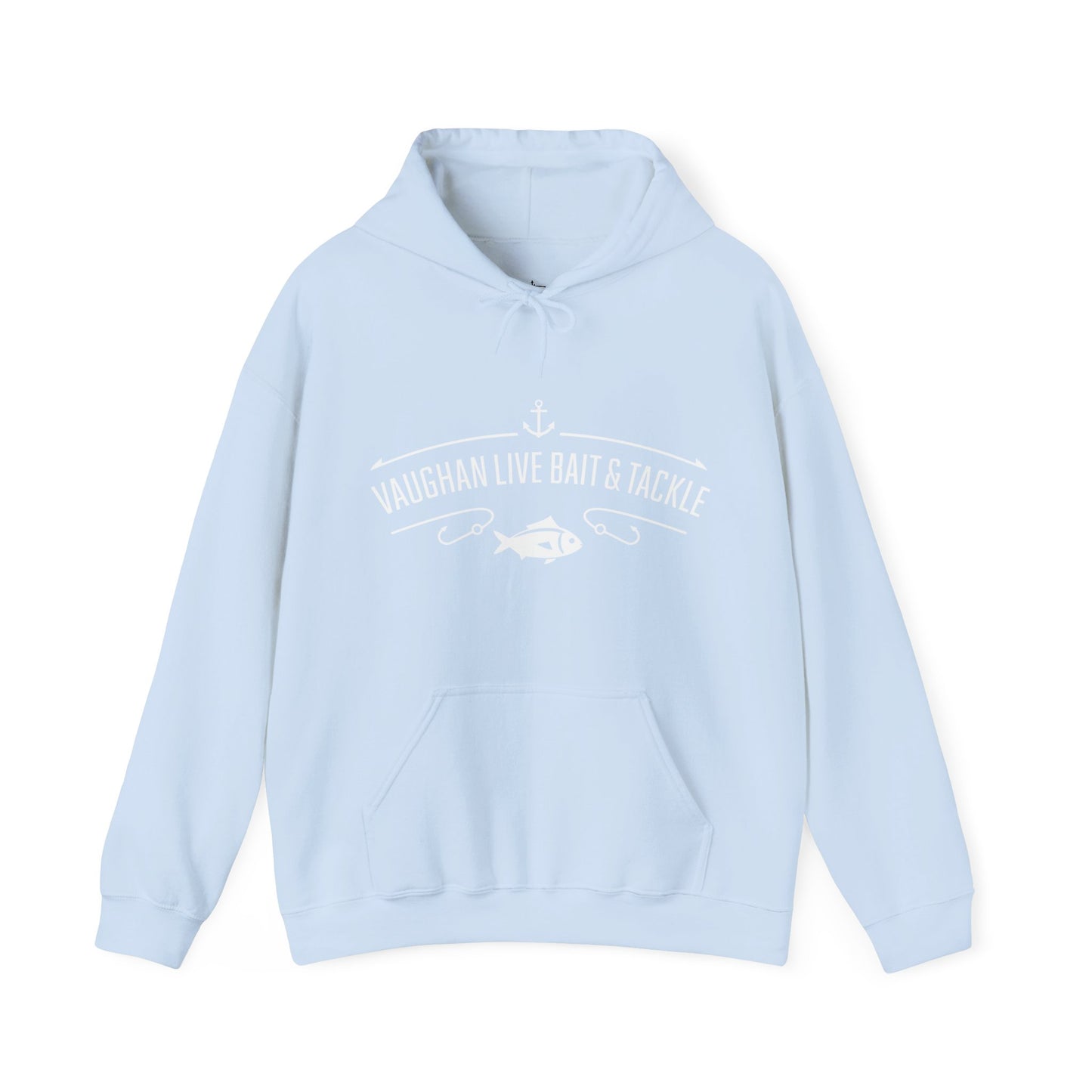 Fishing Hoodie — "Vaughan Live Bait & Tackle" Retro Angler Sweatshirt