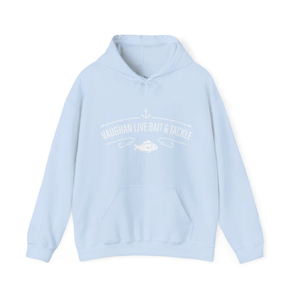 Fishing Hoodie — "Vaughan Live Bait & Tackle" Retro Angler Sweatshirt