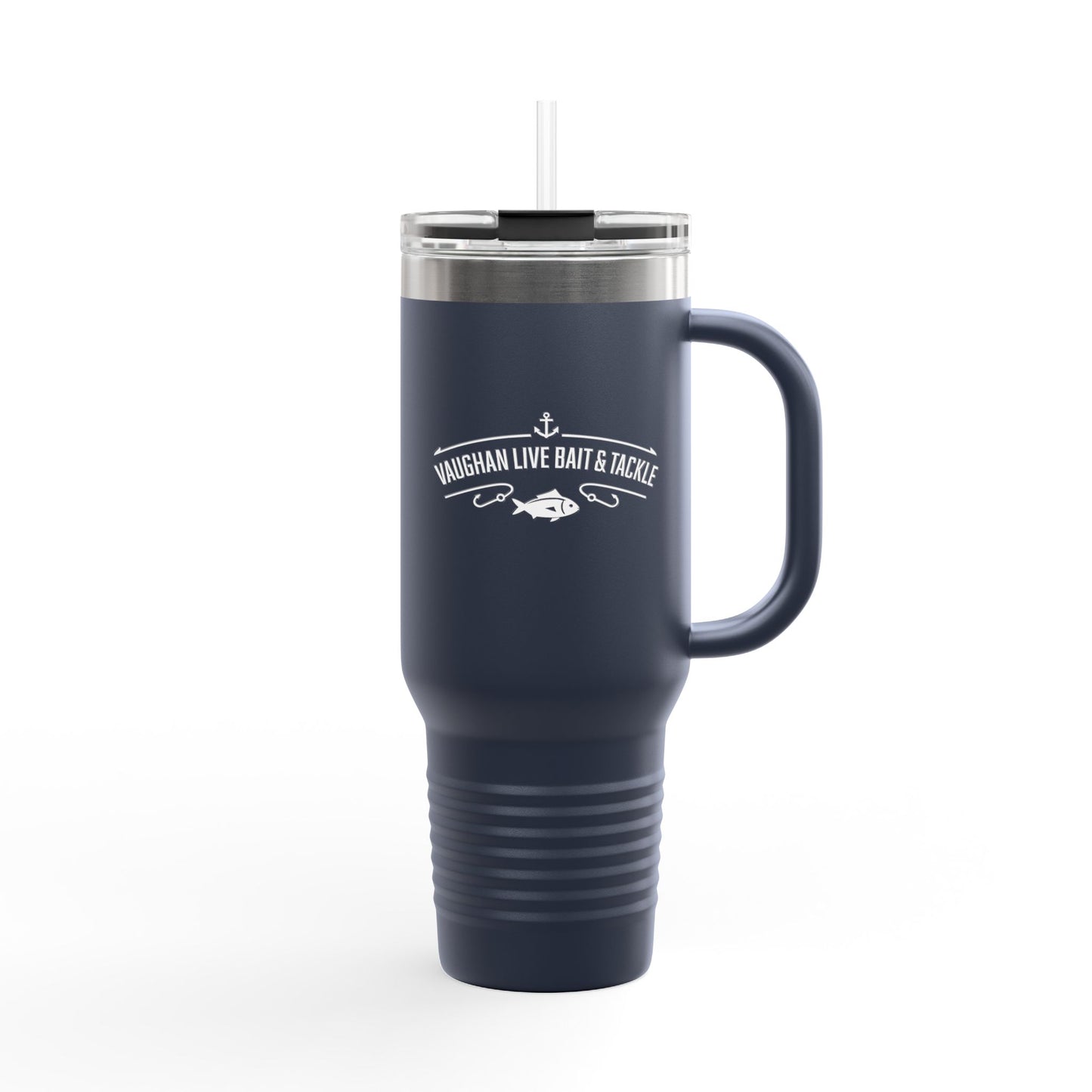 Fishing Logo 40oz Insulated Travel Mug with Handle