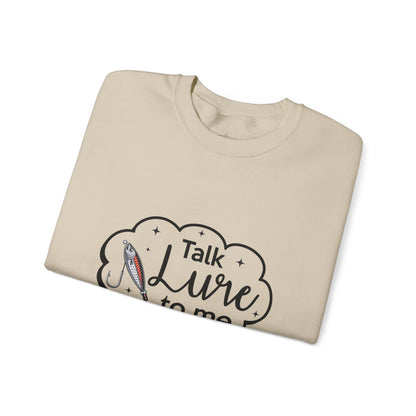 Fishing Enthusiast Crewneck Sweatshirt - "Talk Lure to Me"