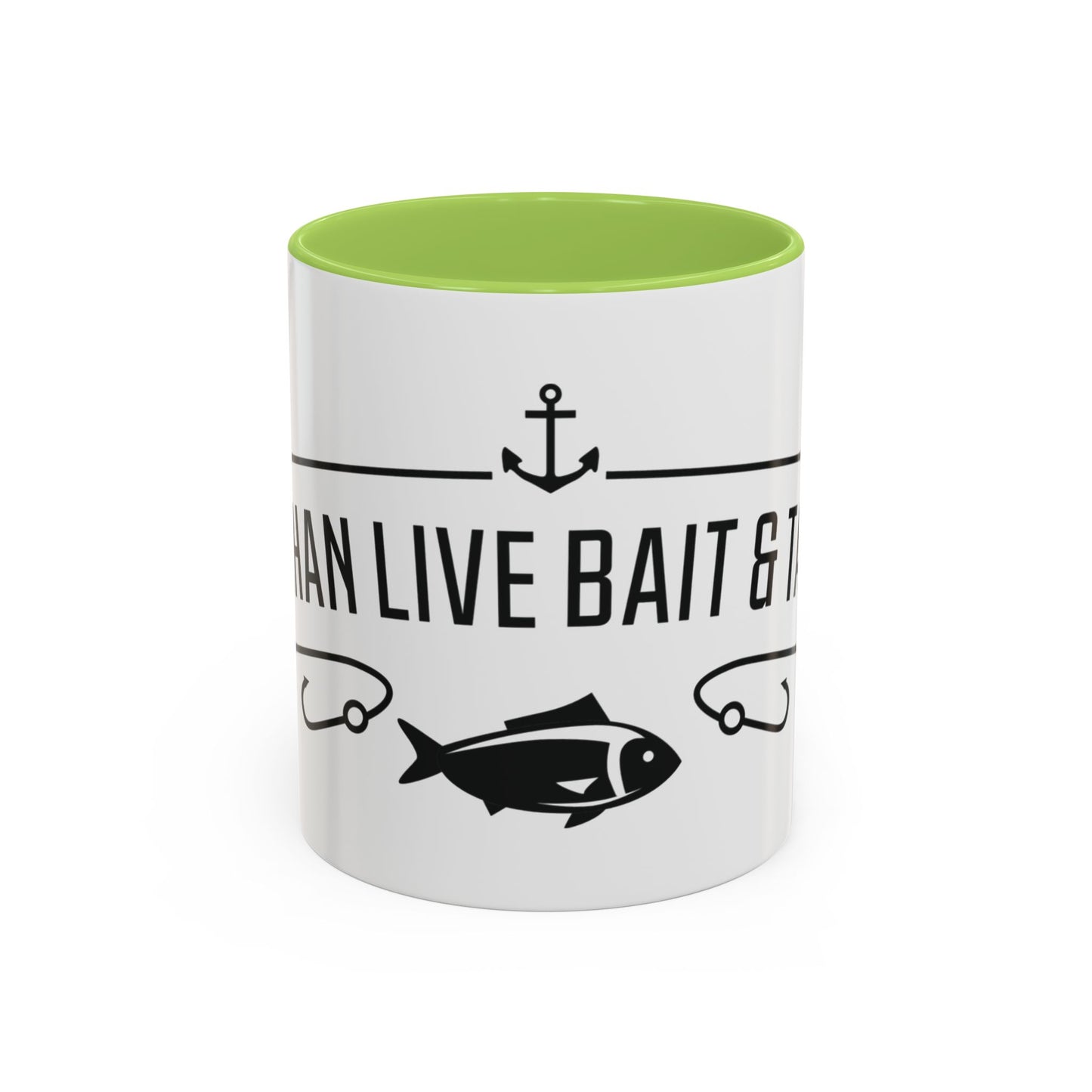 Fishing Coffee Mug — "I'd Rather Be Using Live Bait & Tackle" Accent Mug