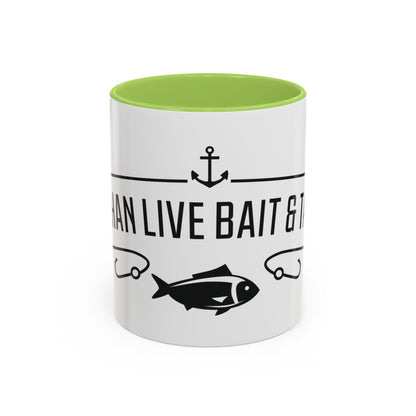 Fishing Coffee Mug — "I'd Rather Be Using Live Bait & Tackle" Accent Mug