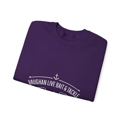 Bait & Tackle Crewneck Sweatshirt — "Vaughan Live Bait & Tackle" Fishing Pullover