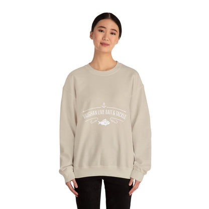 Bait & Tackle Crewneck Sweatshirt — "Vaughan Live Bait & Tackle" Fishing Pullover