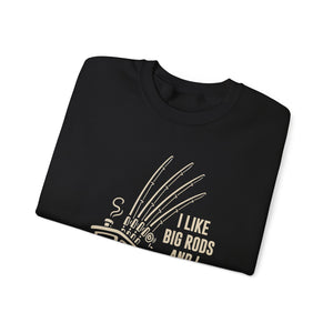 Fishing Sweatshirt – "I Like Big Rods and I Cannot Lie" Angler Crewneck thumbnail 10
