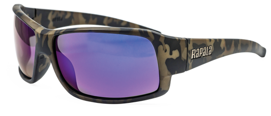Prowler Polarized Fishg Glasses - CAMO / Gray / Blue Mirror
